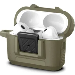 Spigen Airpods Pro|Etui Airpods-Etui Lock Fit Airpods Pro 1 / 2 Vintage Khaki Case