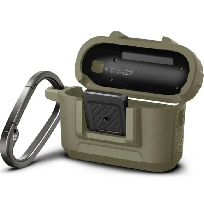 Spigen Airpods Pro|Etui Airpods-Etui Lock Fit Airpods Pro 1 / 2 Vintage Khaki Case