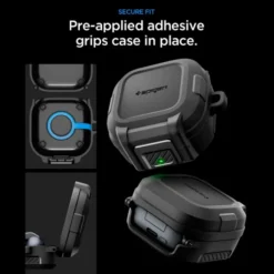 Spigen Galaxy Buds 4|Etui Galaxy Buds-ETUI LOCK FIT SAMSUNG GALAXY BUDS 4 / 4 PRO MATTE BLACK