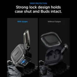 Spigen Galaxy Buds 4|Etui Galaxy Buds-ETUI LOCK FIT SAMSUNG GALAXY BUDS 4 / 4 PRO MATTE BLACK
