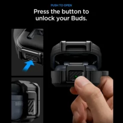 Spigen Galaxy Buds 4|Etui Galaxy Buds-ETUI LOCK FIT SAMSUNG GALAXY BUDS 4 / 4 PRO MATTE BLACK