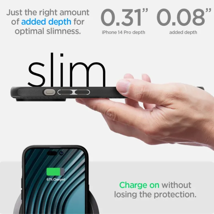 Spigen Iphone 14 Pro|Apple-Etui Mag Armor iPhone 14 Pro Matte Black