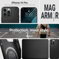Spigen Iphone 14 Pro|Apple-Etui Mag Armor iPhone 14 Pro Matte Black