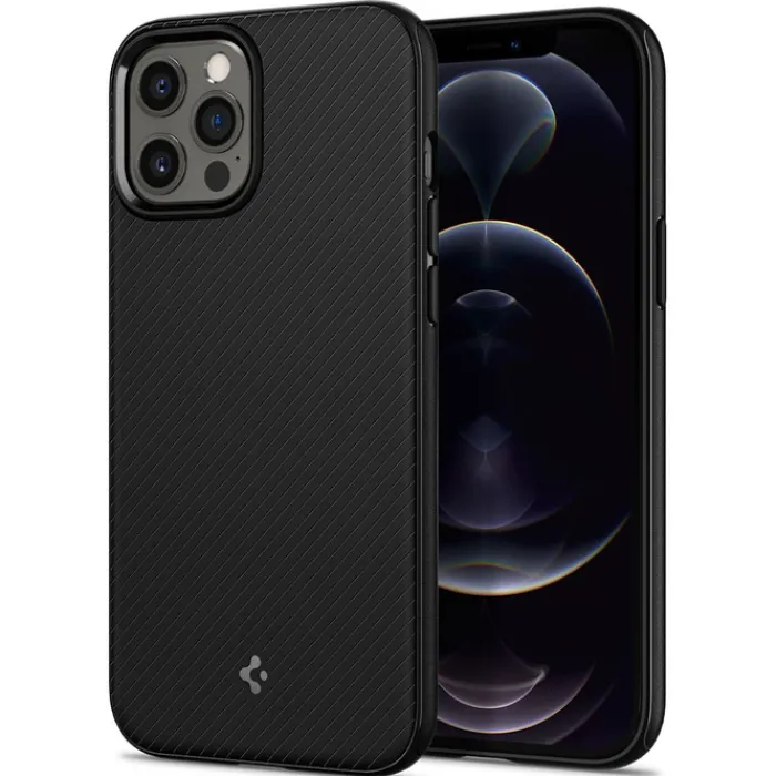 Spigen Apple|Magsafe-Etui Mag Armor iPhone 12 12 Pro Matte Black Czarne Case