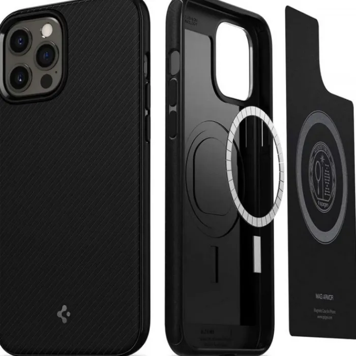 Spigen Apple|Magsafe-Etui Mag Armor iPhone 12 12 Pro Matte Black Czarne Case