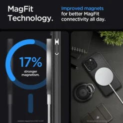 Spigen Iphone 15 Pro|Iphone 15 Pro-Etui Mag Armor iPhone 15 Pro Matte Black