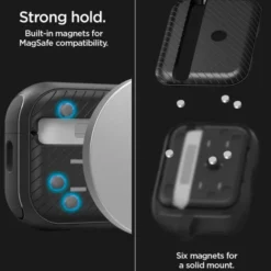 Spigen Airpods Pro|Etui Airpods-Etui Mag Armor Magsafe Apple Airpods Pro 1 / 2 Matte Black Case