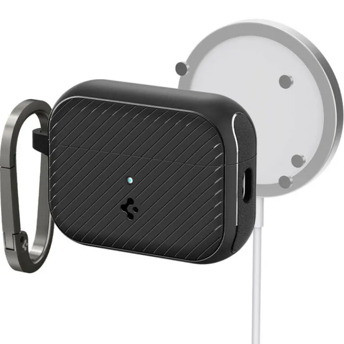 Spigen Airpods Pro|Etui Airpods-Etui Mag Armor Magsafe Apple Airpods Pro 1 / 2 Matte Black Case