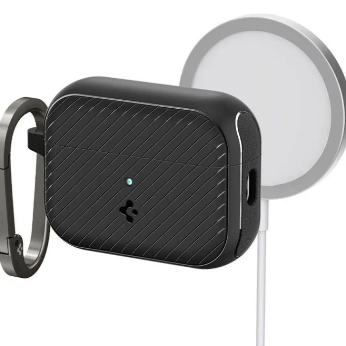 Spigen Airpods Pro|Etui Airpods-Etui Mag Armor Magsafe Apple Airpods Pro 1 / 2 Matte Black Case