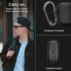 Spigen Airpods Pro|Etui Airpods-Etui Mag Armor Magsafe Apple Airpods Pro 1 / 2 Matte Black Case