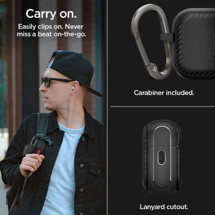 Spigen Airpods Pro|Etui Airpods-Etui Mag Armor Magsafe Apple Airpods Pro 1 / 2 Matte Black Case