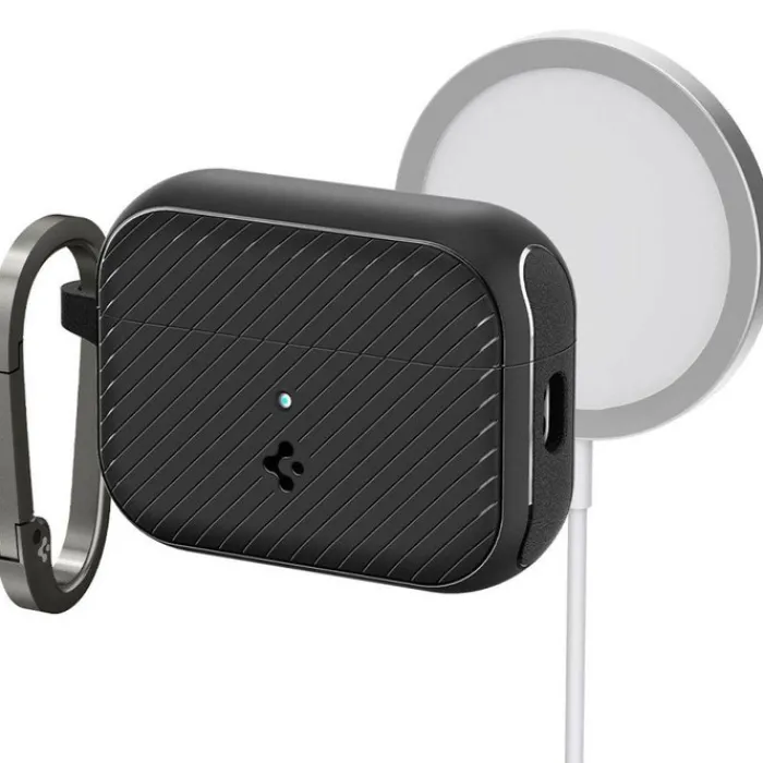 Spigen Airpods Pro|Etui Airpods-Etui Mag Armor Magsafe Apple Airpods Pro 1 / 2 Matte Black Case