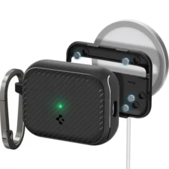 Spigen Airpods Pro|Etui Airpods-Etui Mag Armor Magsafe Apple Airpods Pro 1 / 2 Matte Black Case