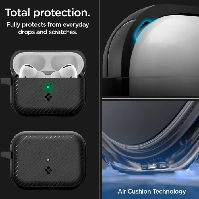 Spigen Airpods Pro|Etui Airpods-Etui Mag Armor Magsafe Apple Airpods Pro 1 / 2 Matte Black Case