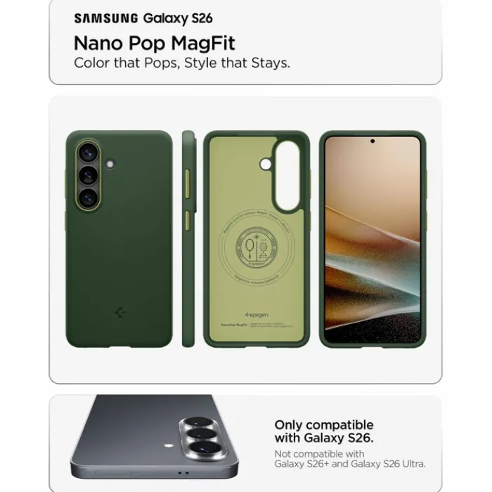 Spigen Samsung|Galaxy S26-ETUI NANO POP MAG SAMSUNG GALAXY S26 MAGSAFE AVO GREEN