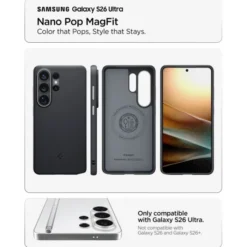 Spigen Samsung|Galaxy S26 Ultra-ETUI NANO POP MAG SAMSUNG GALAXY S26 ULTRA MAGSAFE BLACK SESAME