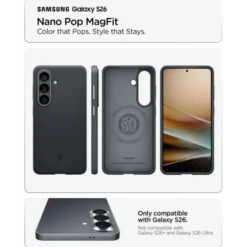 Spigen Samsung|Galaxy S26-ETUI NANO POP MAG SAMSUNG GALAXY S26 MAGSAFE BLACK SESAME