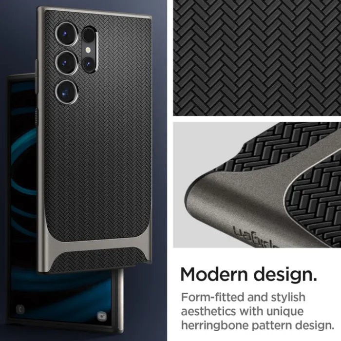 Spigen Samsung|Galaxy S24 Ultra-Etui Neo Hybrid Samsung Galaxy S24 Ultra Gunmetal Case