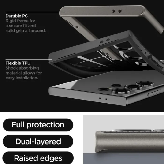 Spigen Samsung|Galaxy S24 Ultra-Etui Neo Hybrid Samsung Galaxy S24 Ultra Gunmetal Case