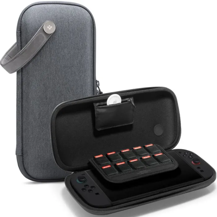 Spigen Nintendo|Akcesoria Do Konsol-ETUI NINTENDO SWITCH 2 KLASDEN POUCH CHARCOAL SZARE
