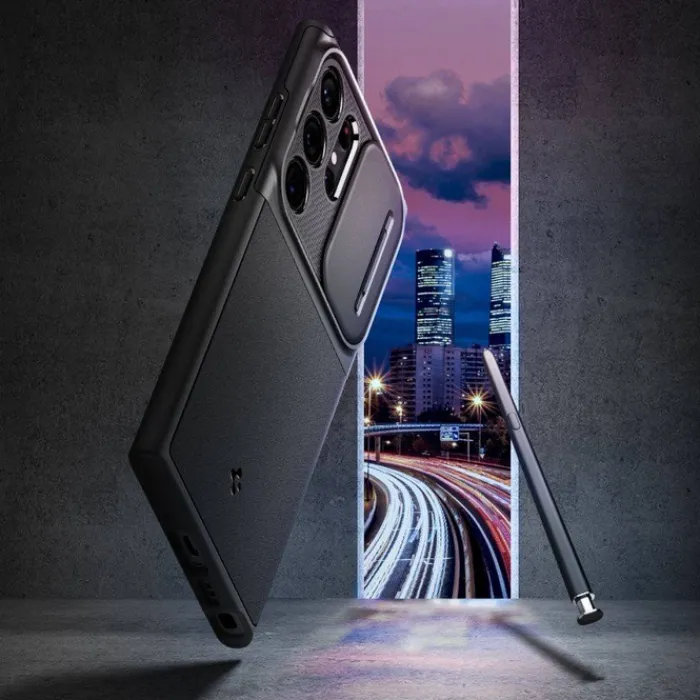 Spigen Samsung|Galaxy S23 Ultra-Etui Optik Armor Galaxy S23 Ultra Black Case