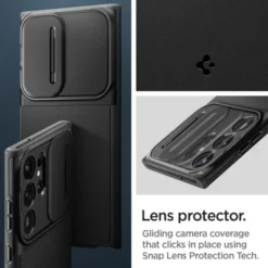 Spigen Samsung|Galaxy S23 Ultra-Etui Optik Armor Galaxy S23 Ultra Black Case