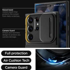 Spigen Samsung|Galaxy S23 Ultra-Etui Optik Armor Galaxy S23 Ultra Black Case