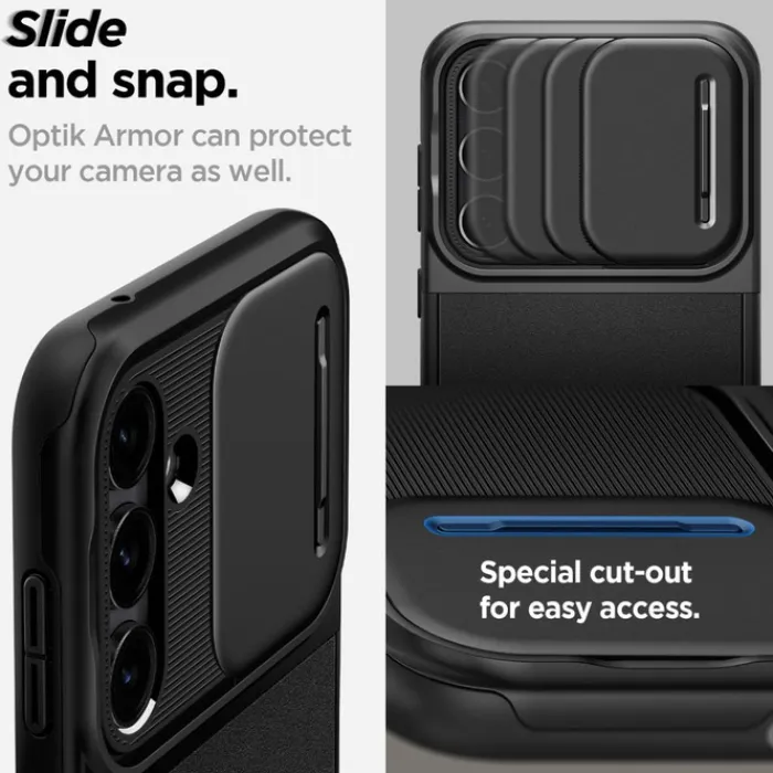 Spigen Samsung|Galaxy S23 Fe-Etui Optik Armor Galaxy S23 FE Black Case