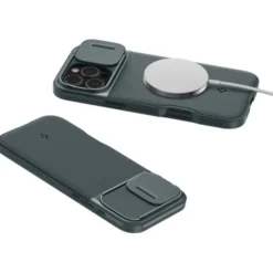 Spigen Iphone 16 Pro Max|Iphone 16 Pro Max-ETUI OPTIK ARMOR MAG MAGSAFE IPHONE 16 PRO MAX ABYSS GREEN