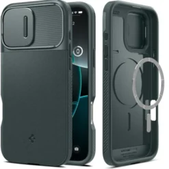 Spigen Iphone 16 Pro Max|Iphone 16 Pro Max-ETUI OPTIK ARMOR MAG MAGSAFE IPHONE 16 PRO MAX ABYSS GREEN
