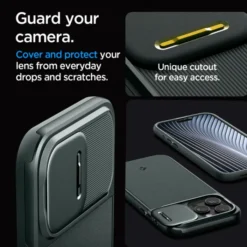 Spigen Iphone 15 Pro|Iphone 15 Pro-Etui Optik Armor Mag Magsafe iPhone 15 Pro Abyss Green Case