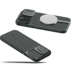Spigen Iphone 15 Pro|Iphone 15 Pro-Etui Optik Armor Mag Magsafe iPhone 15 Pro Abyss Green Case