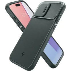 Spigen Iphone 15 Pro|Iphone 15 Pro-Etui Optik Armor Mag Magsafe iPhone 15 Pro Abyss Green Case