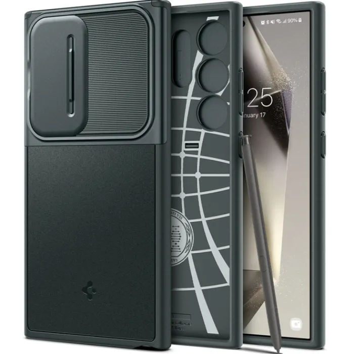 Spigen Samsung|Galaxy S24 Ultra-Etui Optik Armor Samsung Galaxy S24 Ultra Abyss Green Case