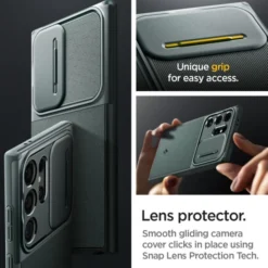 Spigen Samsung|Galaxy S24 Ultra-Etui Optik Armor Samsung Galaxy S24 Ultra Abyss Green Case