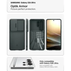 Spigen Samsung|Galaxy S26 Ultra-ETUI OPTIK ARMOR SAMSUNG GALAXY S26 ULTRA ABYSS GREEN