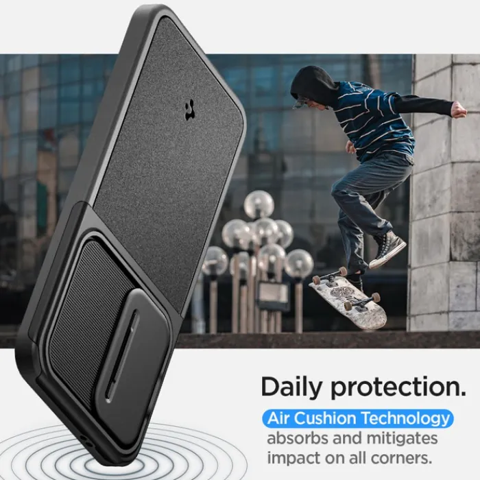 Spigen Samsung|Galaxy S24-Etui Optik Armor Samsung Galaxy S24 Black Case