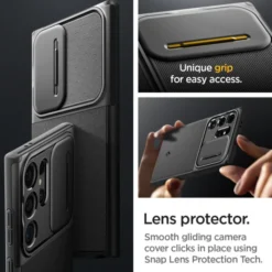 Spigen Samsung|Galaxy S24 Ultra-Etui Optik Armor Samsung Galaxy S24 Ultra Black Case