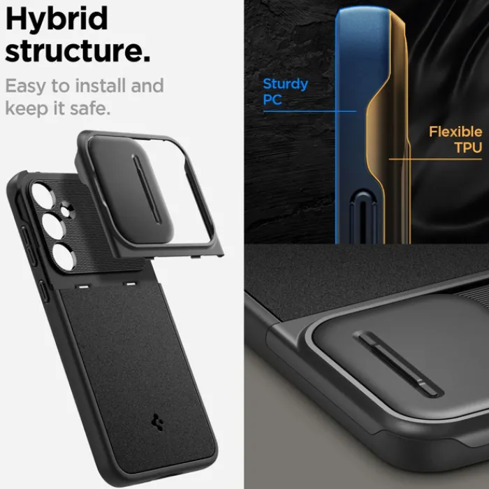 Spigen Samsung|Galaxy A55-Etui Optik Armor Samsung Galaxy A55 5g Black Case