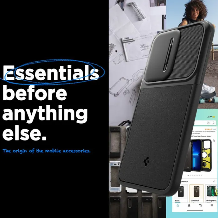 Spigen Samsung|Galaxy A55-Etui Optik Armor Samsung Galaxy A55 5g Black Case