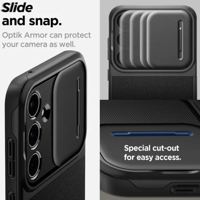 Spigen Samsung|Galaxy A55-Etui Optik Armor Samsung Galaxy A55 5g Black Case