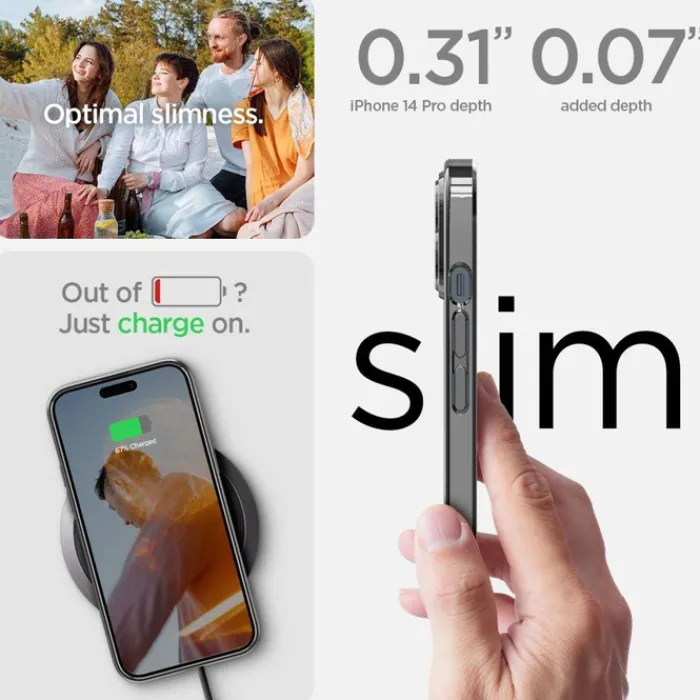 Spigen Iphone 14 Pro Max|Apple-Etui Optik Crystal iPhone 14 Pro Max Chrome Greycase