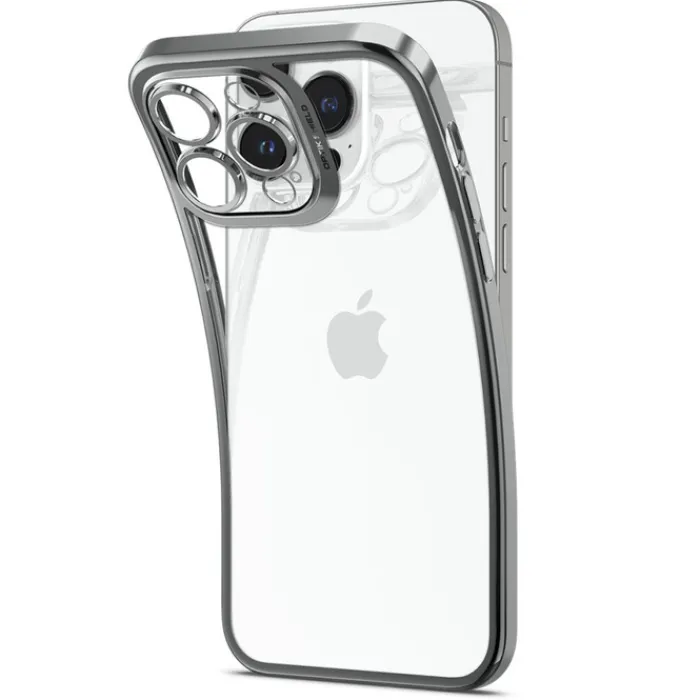 Spigen Iphone 14 Pro|Apple-Etui Optik Crystal iPhone 14 Pro Chrome Grey