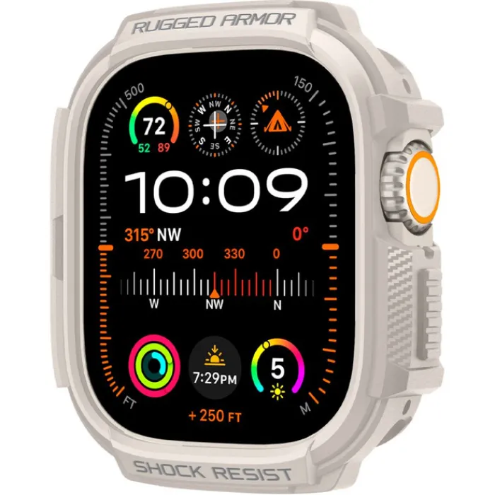 Spigen Apple Watch Ultra 49Mm|Apple Watch Ultra 2 49Mm-Etui Rugged Armor Apple Watch Ultra 1 / 2 (49 Mm) Dune Beige Case