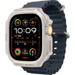 Spigen Apple Watch Ultra 49Mm|Apple Watch Ultra 2 49Mm-Etui Rugged Armor Apple Watch Ultra 1 / 2 (49 Mm) Dune Beige Case
