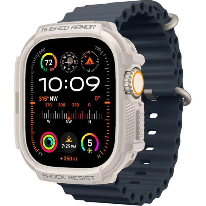 Spigen Apple Watch Ultra 49Mm|Apple Watch Ultra 2 49Mm-Etui Rugged Armor Apple Watch Ultra 1 / 2 (49 Mm) Dune Beige Case