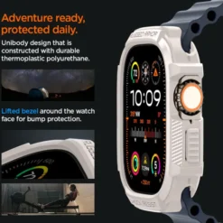 Spigen Apple Watch Ultra 49Mm|Apple Watch Ultra 2 49Mm-Etui Rugged Armor Apple Watch Ultra 1 / 2 (49 Mm) Dune Beige Case