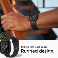Spigen Apple Watch Se 2024 40Mm|Apple Watch 4 40Mm-Etui Rugged Armor Apple Watch 4 5 6 8 SE 2022 40mm Czarne