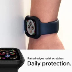 Spigen Apple Watch Se 2024 40Mm|Apple Watch 4 40Mm-Etui Rugged Armor Apple Watch 4 5 6 8 SE 2022 40mm Czarne