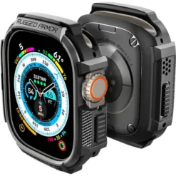 Spigen Apple Watch Ultra 49Mm|Apple Watch Ultra 2 49Mm-Etui Rugged Armor Apple Watch Ultra 49mm Ultra 2 Czarne